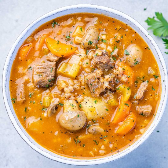 BEEF AND BARLEY SOUP