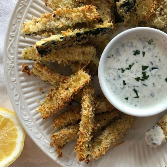 Crispy Parmesan Zucchini Fries