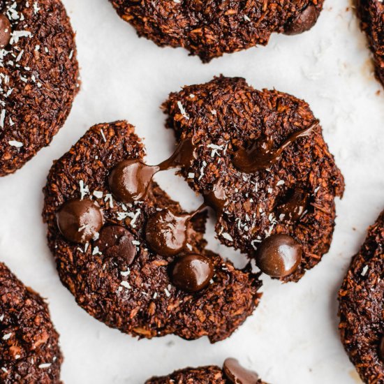 Chocolate banana coconut cookies