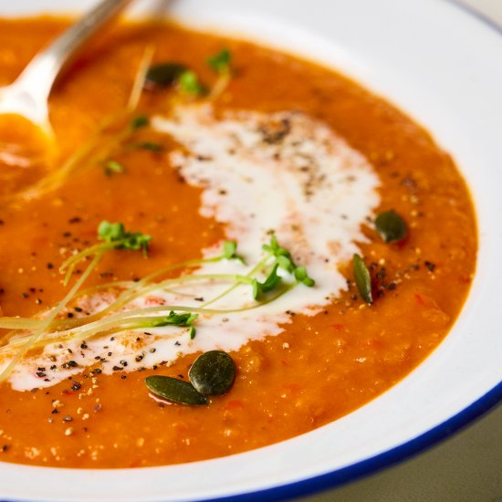 Roast Squash, Ginger & Pepper Soup