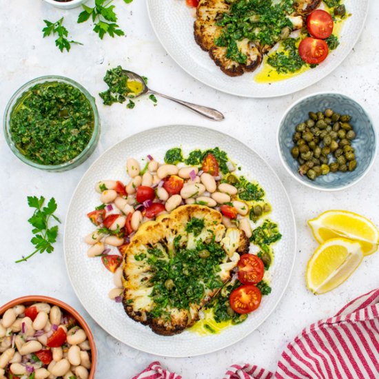 CAULIFLOWER STEAK WITH SALSA VERDE