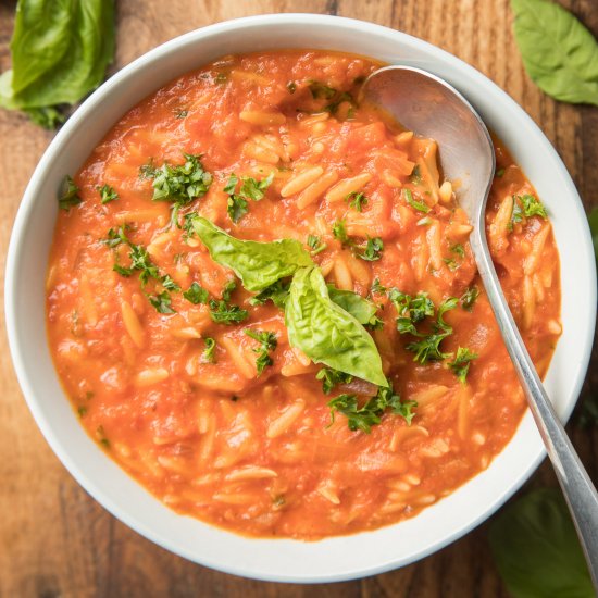 Tomato Orzo Soup