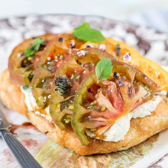 Tomato Toasts with Homemade Ricotta