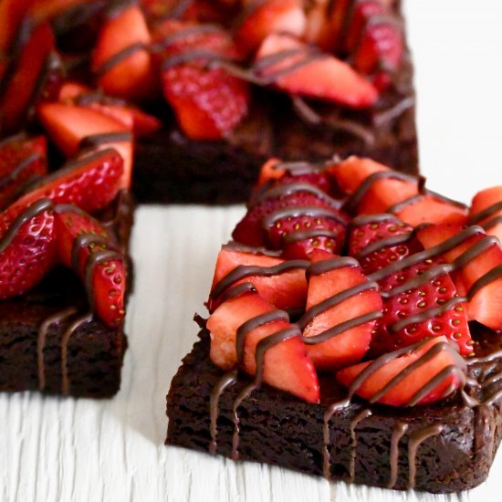 Chocolate Strawberry Brownies