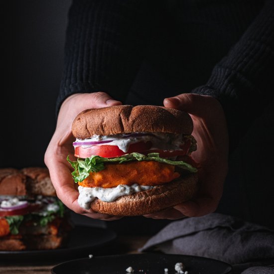 Buffalo Cauliflower Sandwich