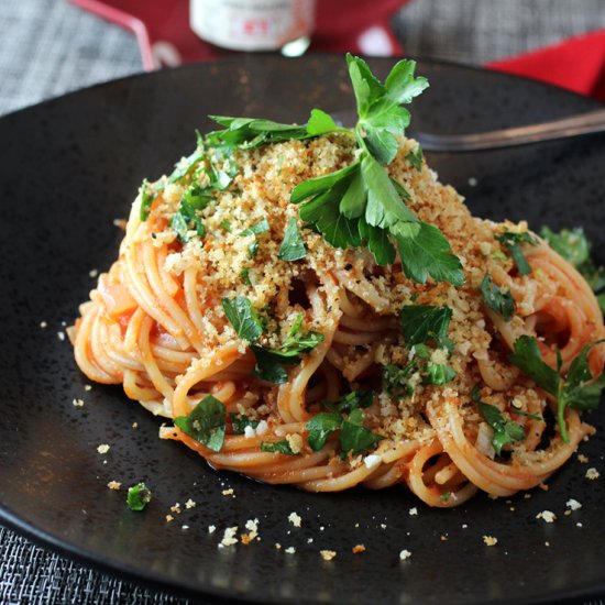 Marinara with herbed bread crumbs