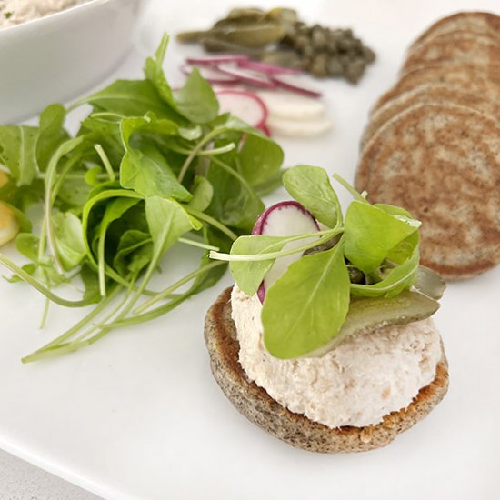 Smoked Herring and Buckwheat Blinis