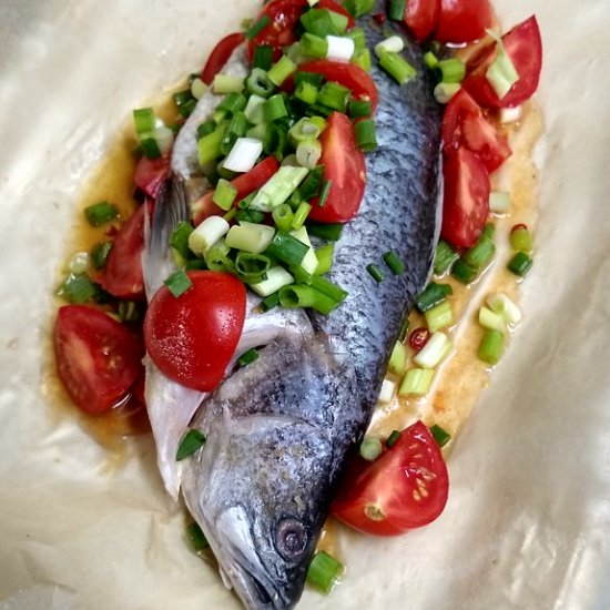 Asian-Style Whole Fish En Papillote