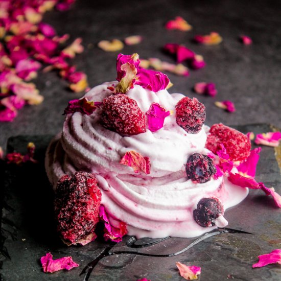 Keto Rose Water Berry Ice Cream