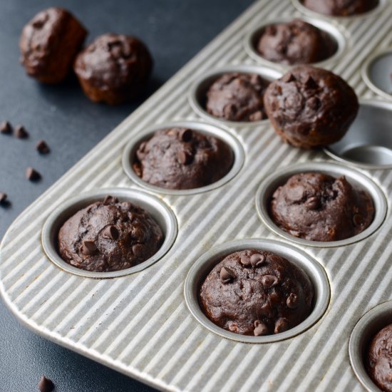 Mini Chocolate Banana Muffins