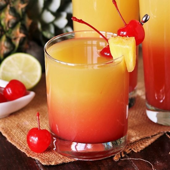 Pineapple Upside-Down Cocktail