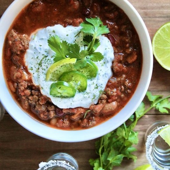 Easy Crockpot Tequila Chili