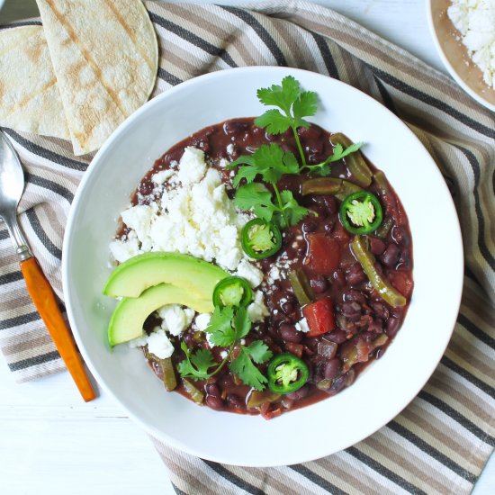 Black Bean Nopalito Soup