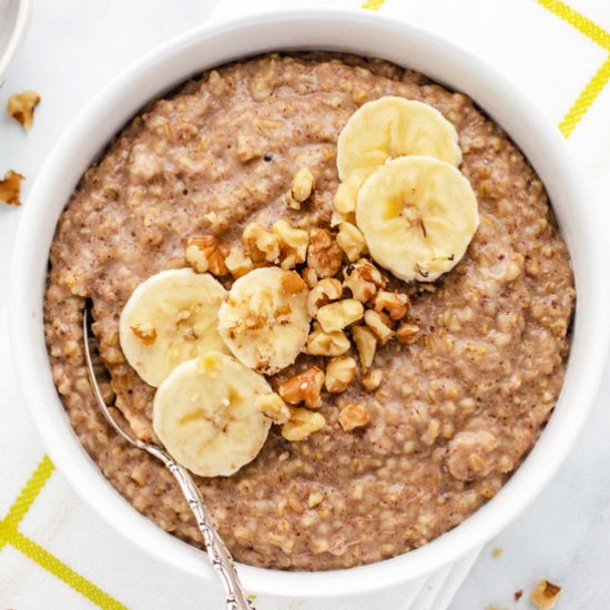 Banana Instant Pot Steel Cut Oats