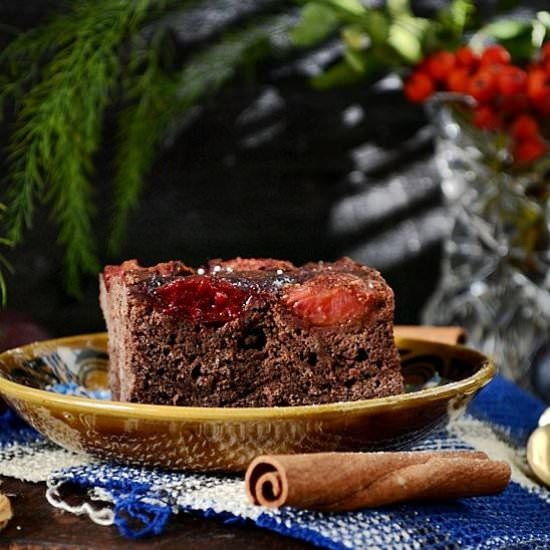 Chocolate plum cake