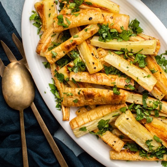 Roasted Parsnips with Gremolata