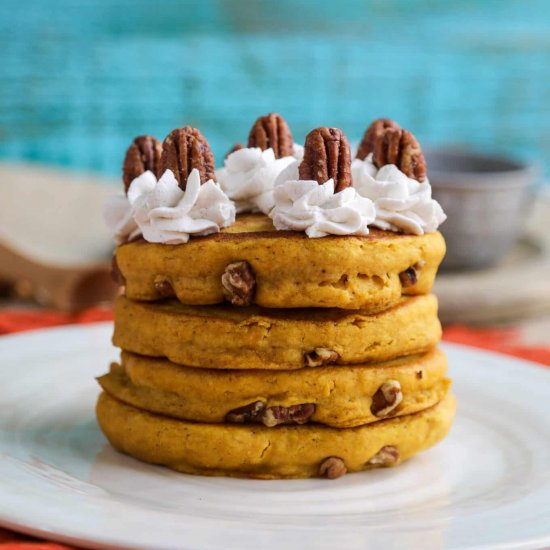 The best pumpkin pecan pancakes