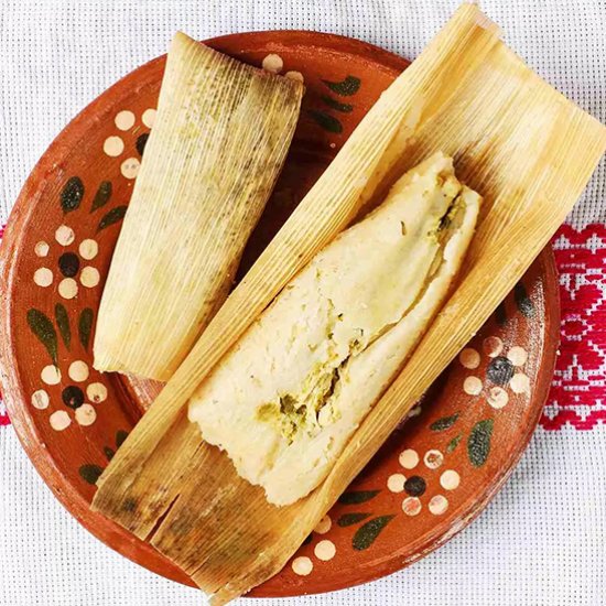 Chicken Tamales with Salsa Verde