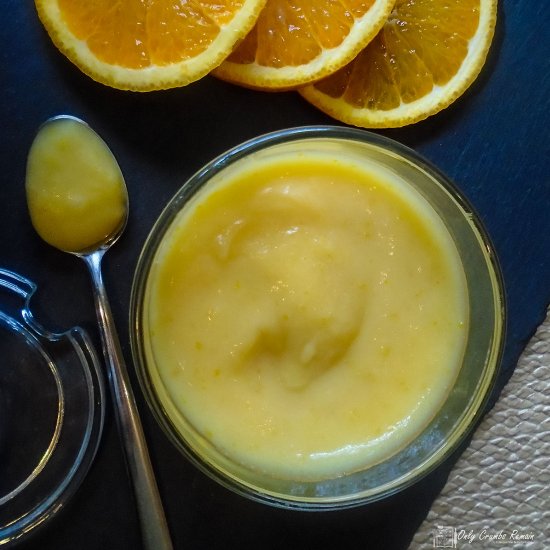 Homemade orange curd