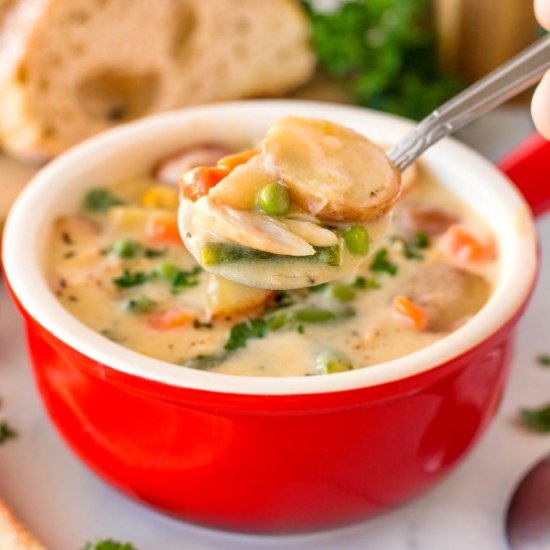 Cheesy Chicken Potato Soup