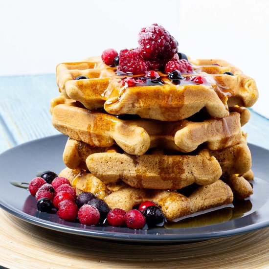 Red Lentil Protein Waffles (V/GF)