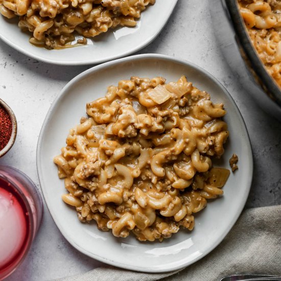 GF One Pot Hamburger Helper