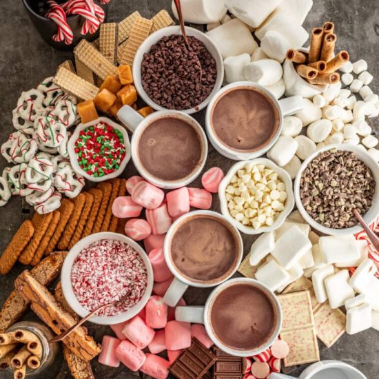 Hot Chocolate Charcuterie board