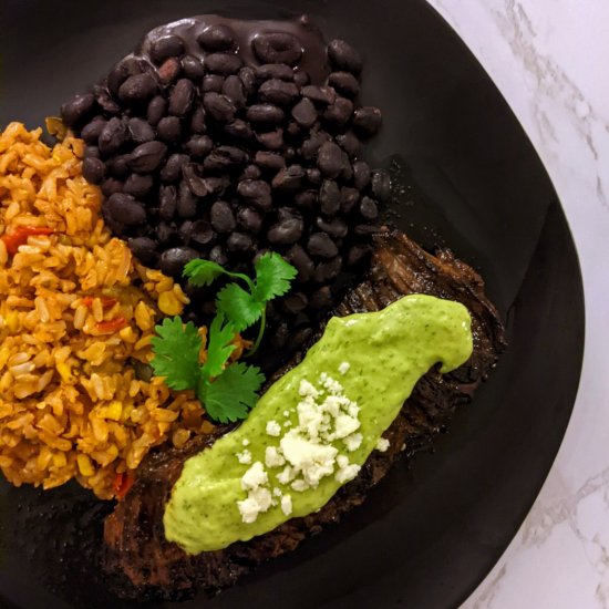 Carne Asada with Rice & Beans