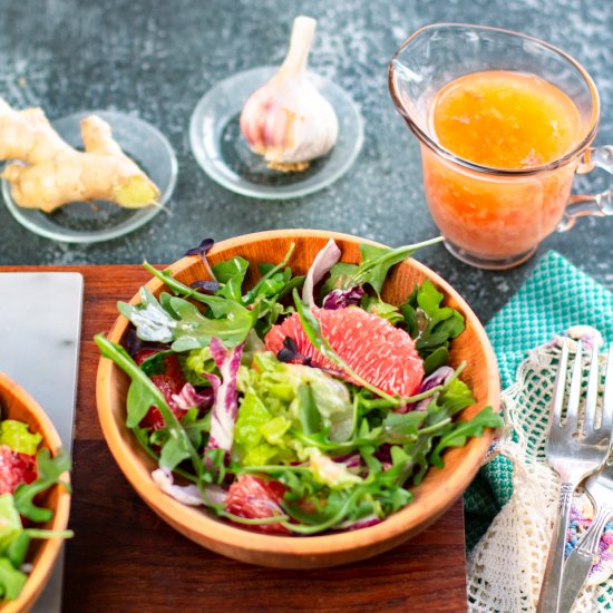 grapefruit salad-ginger vinaigrette