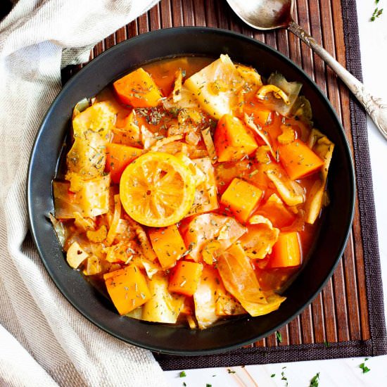 Cabbage Sweet Potato Soup