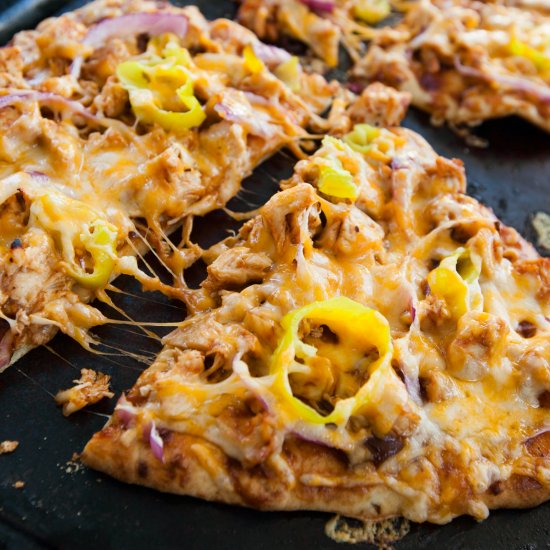 BBQ Chicken Naan Pizza