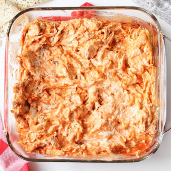 Four Ingredient Buffalo Chicken Dip