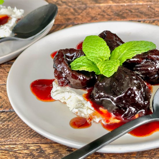 Franks’ Amazing Prunes & Mascarpone