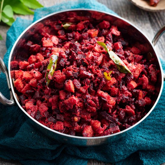 Beetroot Carrot Thoran / Stir Fry