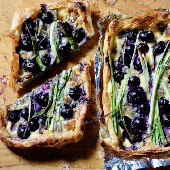 Blueberry and Blue Cheese Tarts