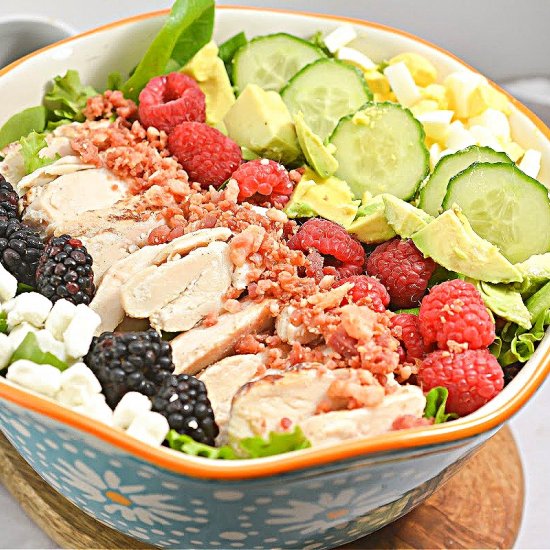 KETO COBB SALAD WITH BERRIES