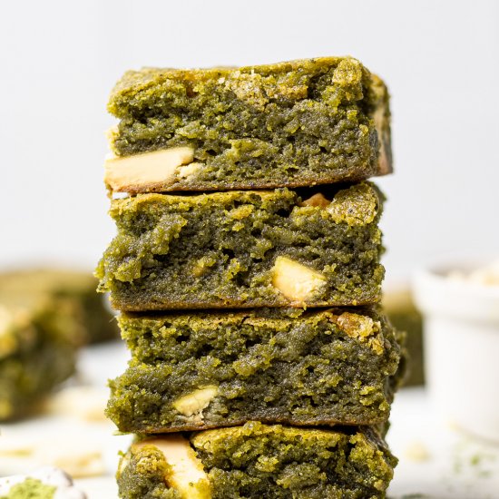 Matcha White Chocolate Brownies