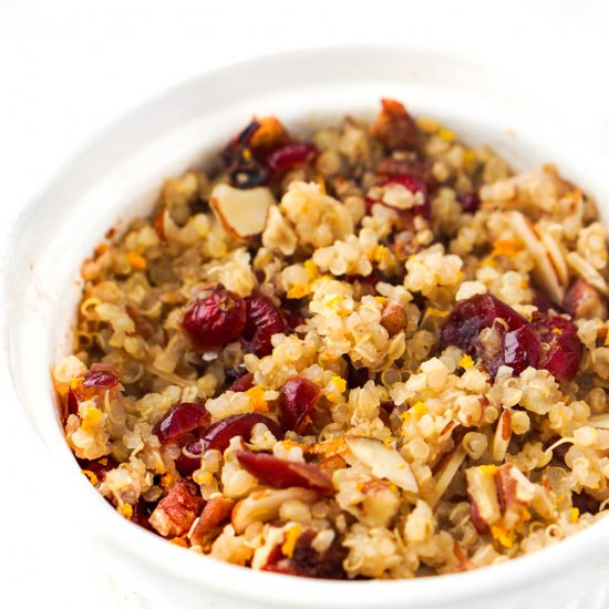 Cranberry Orange Quinoa Breakfast