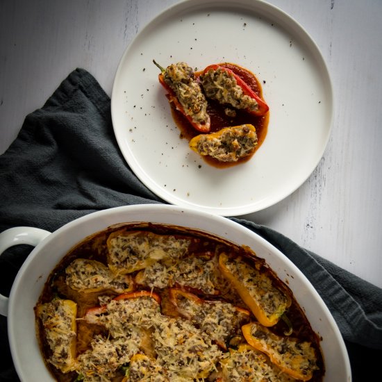 Spicy Stuffed Mini Bell Peppers