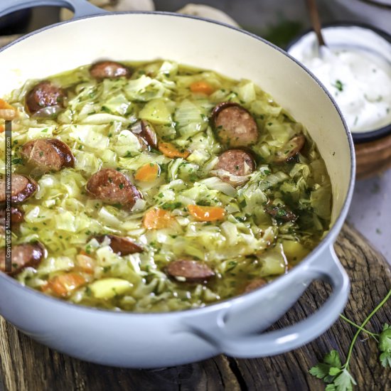 Cabbage Stew with Sausage