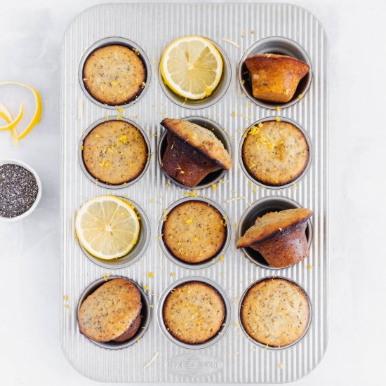 Healthy Lemon Chia Seed Muffins