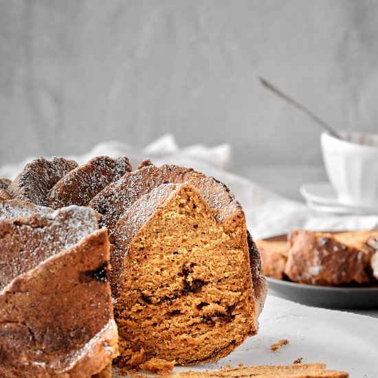 Vegan Pumpkin Espresso Bundt Cake