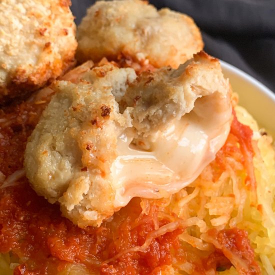 Cheesiest Chicken Parm Meatballs