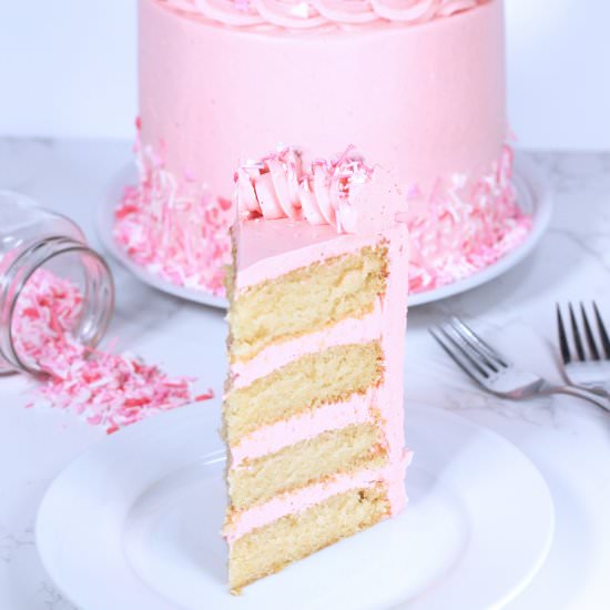 Raspberry Fluff Cake