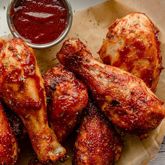 Air Fryer BBQ Chicken Drumsticks