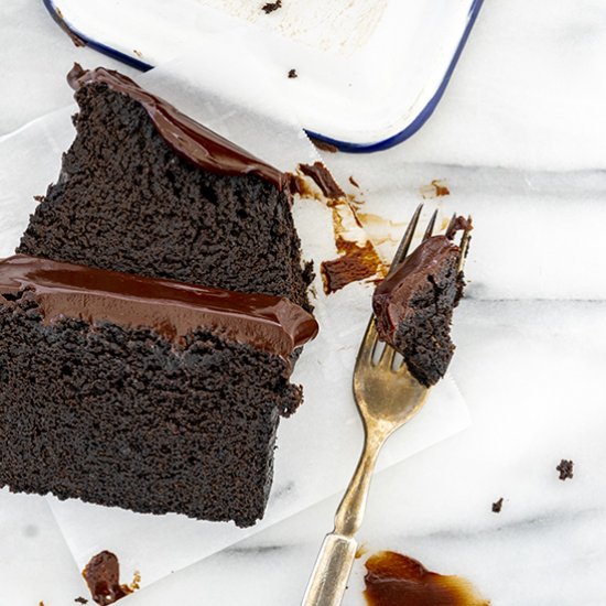 Super Moist Black Cocoa Pound Cake