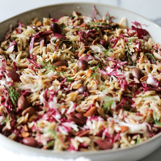 Orzo with Fennel Olive Vinaigrette