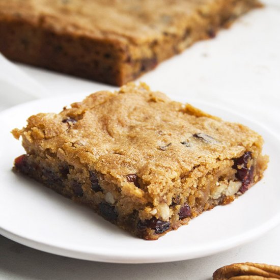 Cranberry-Pecan Blondies