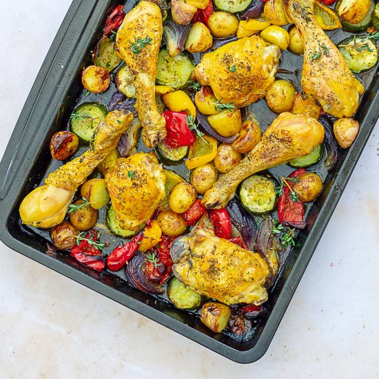 Easy Mediterranean Chicken Traybake