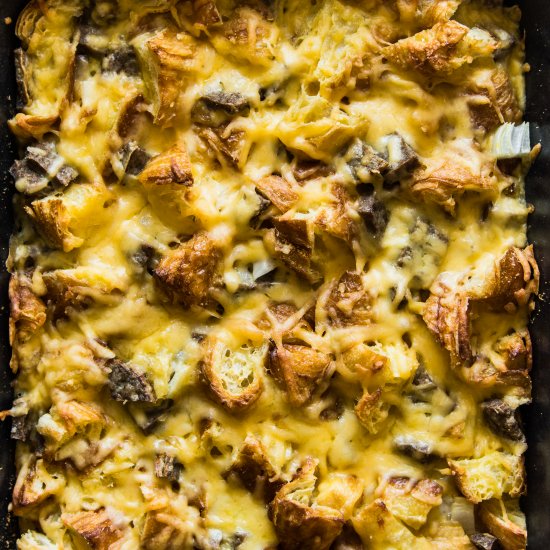 Croissant and Sausage Casserole